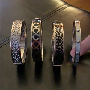Assortment of Coach bangle bracelets
